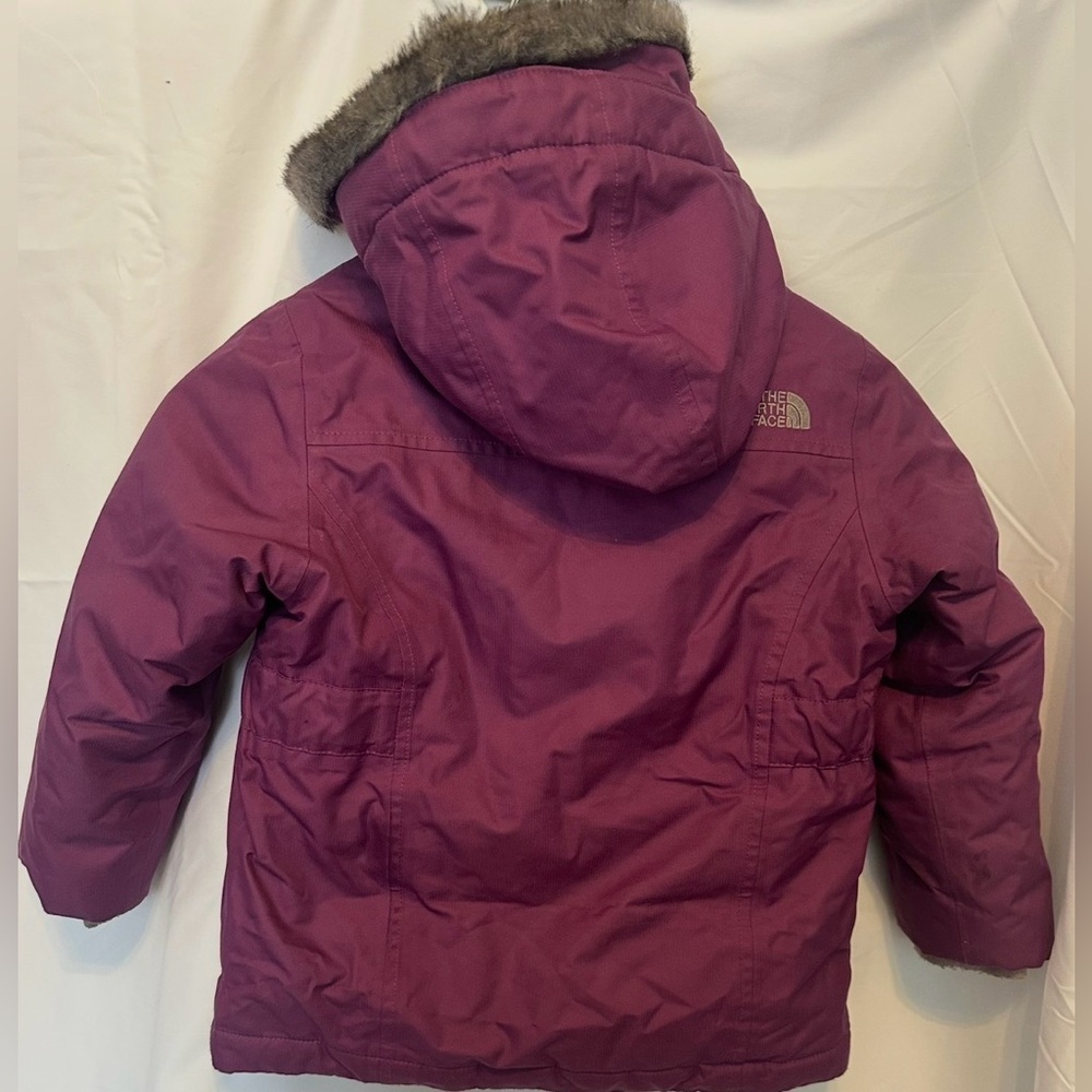 Kids Purple Winter North Face Arctic Parka Jacket & Puffer Coat Girls Size 5 - Picture 7 of 8